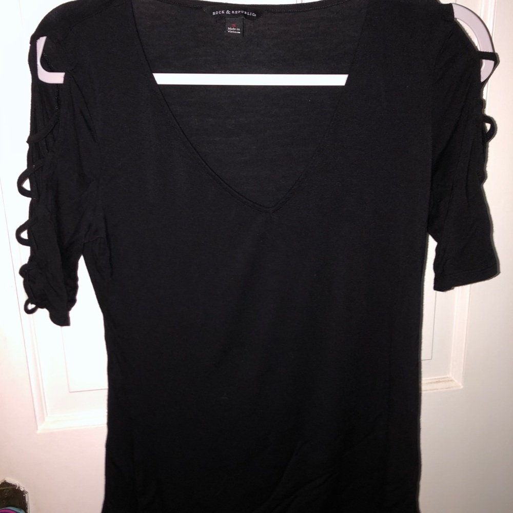 Tee crisscross sleeve, loose